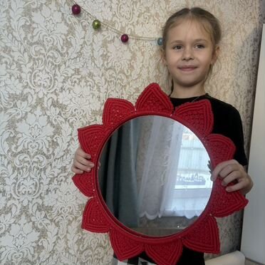 Зеркало макраме