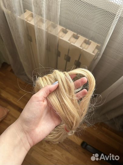Волосы для наращивания 60 см русые, волна