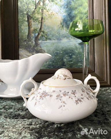 Антикварный фарфор Гарднер сахарница