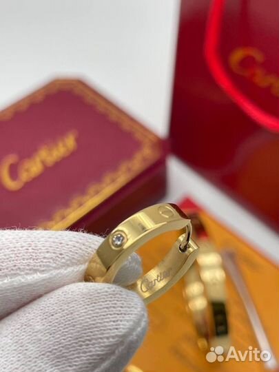 Серьги cartier love (Премиум)