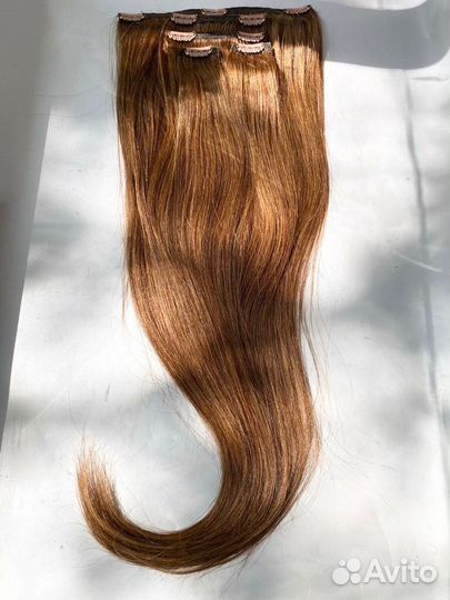 Натуральные волосы на заколках