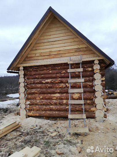 Рублю срубы дома бани