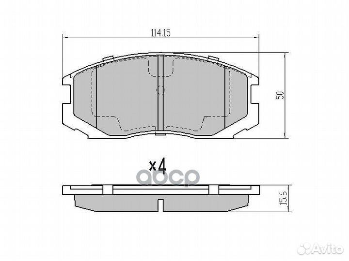 Тормозные колодки TG-5522/PN3285* tiguar mitsu