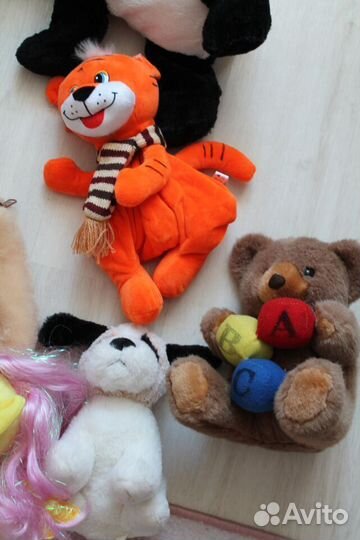 Детские мягкие игрушки мягкие и рюкзак собака