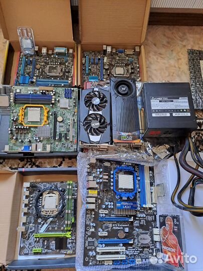 Материнская плата с процессором,видео,опер.память