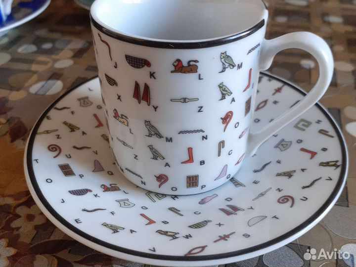 Кофейный сервиз новый Греция на 6 персон фарфор