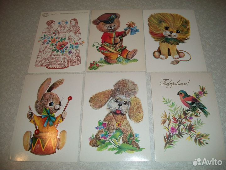 Открытки СССР чистые Четвериков Манилова Ясюкевич