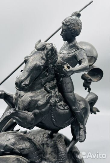 Скульптура Георгий Победоносец Чугун Касли