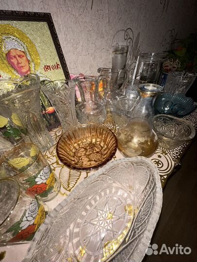 Посуда салатник хрусталь ваза стакан рюмка