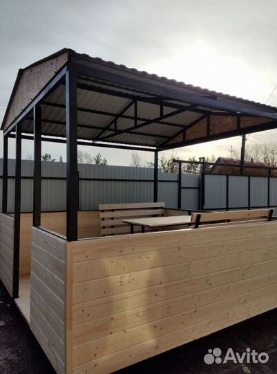 Строительство пристроя веранды террасы беседки