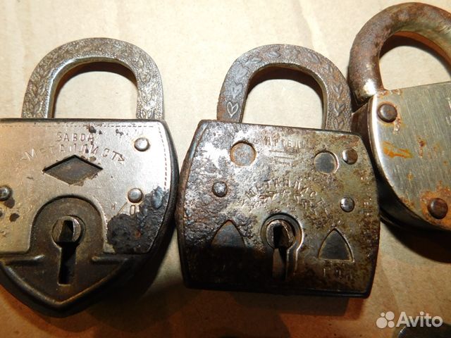 4 старинных миниатюрный,навесных замка СССР ранние