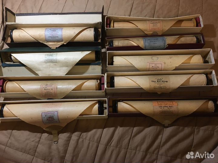 Антикварные ролики для пианолы