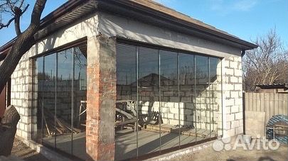 Безрамное остекления террасы, беседки, веранды