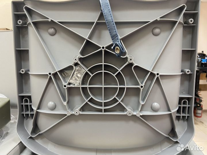 Кресло складное мягкое, цвет серый/синий