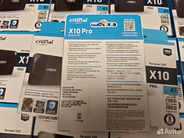 4TB Внешний USB SSD Crucial X10 Pro (2100MB/s)