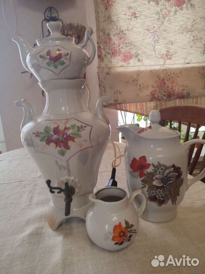 Самовар электрический фарфор СССР