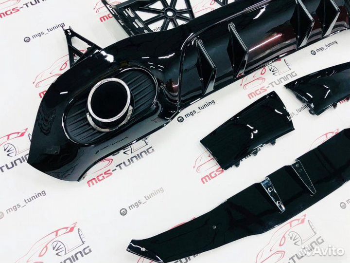 Диффузор с Chrome насадками w177 А35 AMG Седан