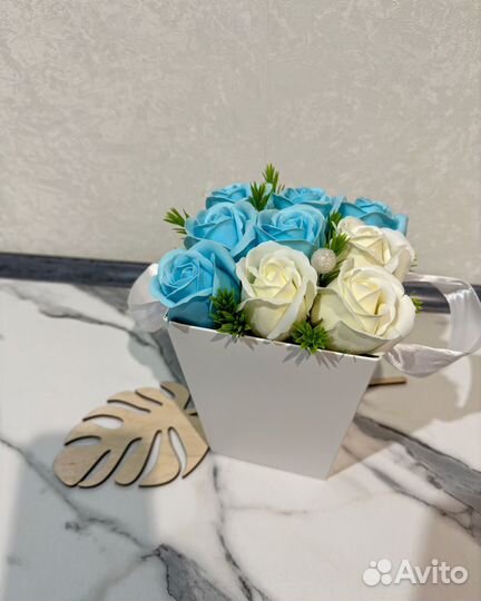 Букет из мыльных роз