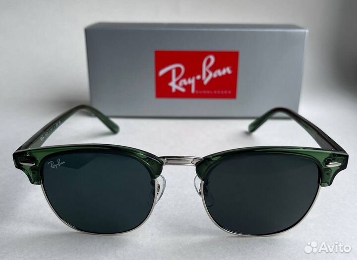 Очки Ray Ban Clubmaster зеленые