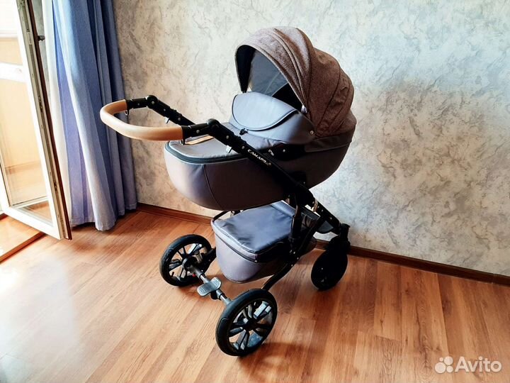 Коляска 2 в 1 эко кожа
