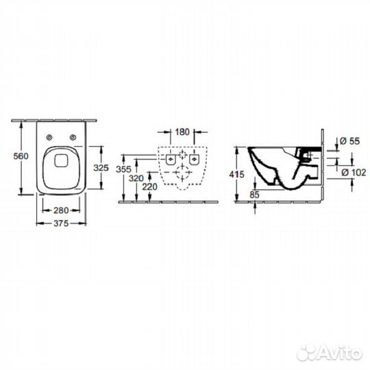 Унитаз Villeroy&Boch Venticello 4611RL01