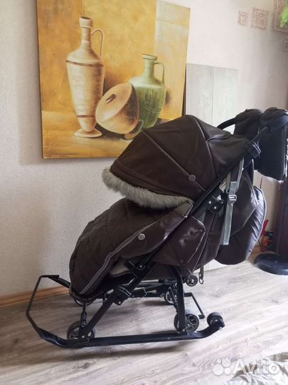Детские санки коляска ника