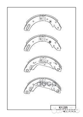 Колодки тормозные барабанные, задние K1225 Kash