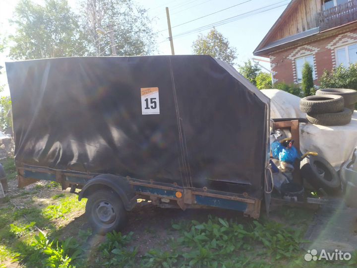 Прицеп 3.3х1.3 для снегохода с тентом