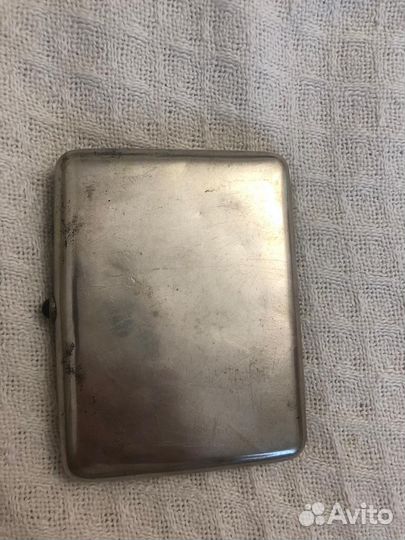 Портсигар серебряный с позолотой