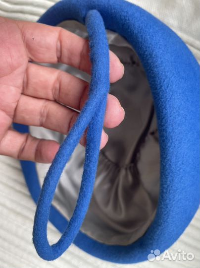 Берет из велюрового (пухового) фетра дизайнерский