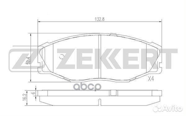 Колодки торм. диск. передн. Toyota Crown (S140