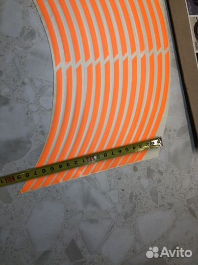 Наклейка на диски Оранжевая