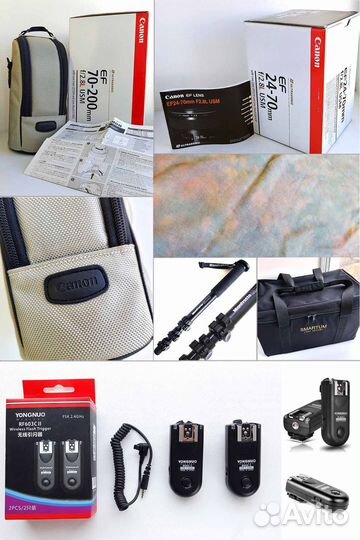 Чехлы Canon + фотофон + монопод + фото-видео кофр