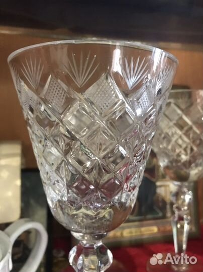 Хрустальные фужеры бокалы СССР 19,5 см