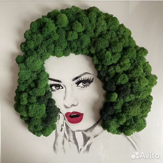 Мох Картина на стекле 