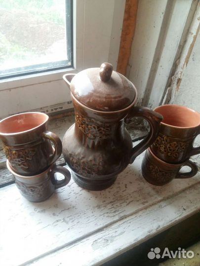 Сервиз кофейный глина