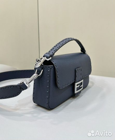 Сумка Fendi Baguette тёмно синяя