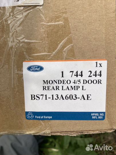 Фара левая задняя ford mondeo 4