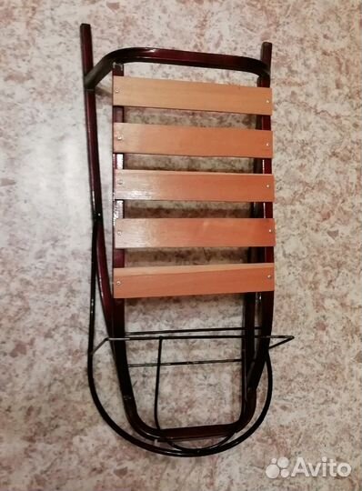 Санки детские бардовые