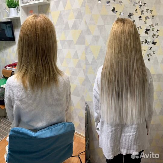 Наращивание волос (волосы+работа)