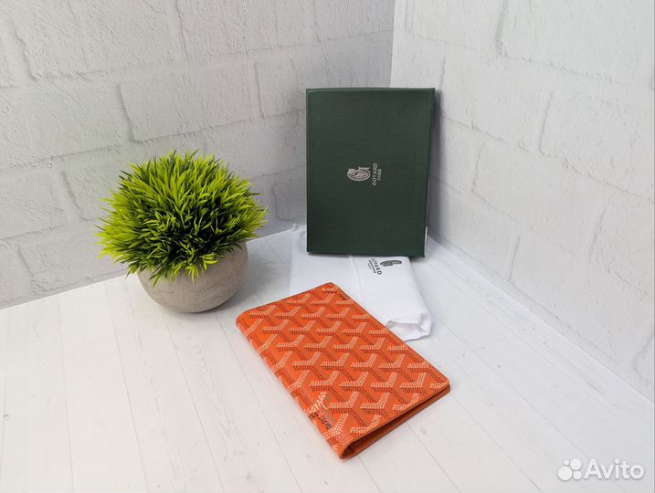 Обложка на паспорт кожаная Goyard