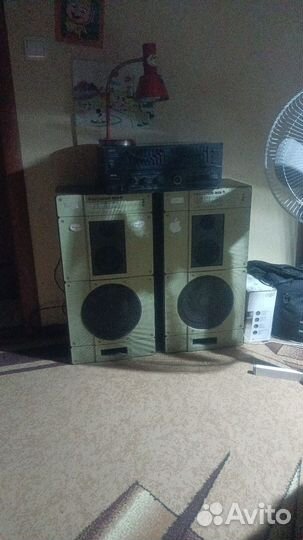 Акустические колонки и усилитель с эквалайзером