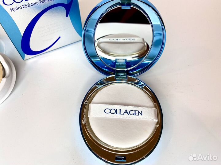 Корейская пудра с коллагеном с запасным блоком