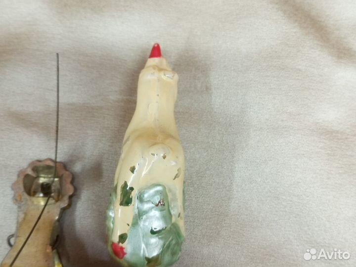 Ёлочная игрушка серебряное копытце СССР