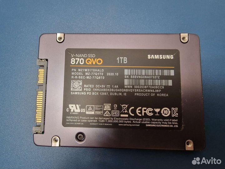 Жесткий диск Samsung ssd для ноутбука 1 тб
