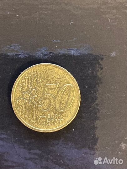 Монета Франция 50 евроцентов, Сеятель 2002 г