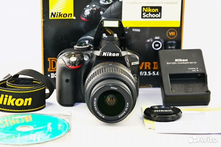 Nikon D3300 24.2MP зеркалка Kit AF-S VR 18-55