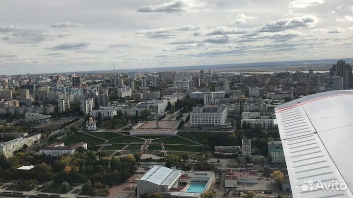 Полет на самолете над Самарой
