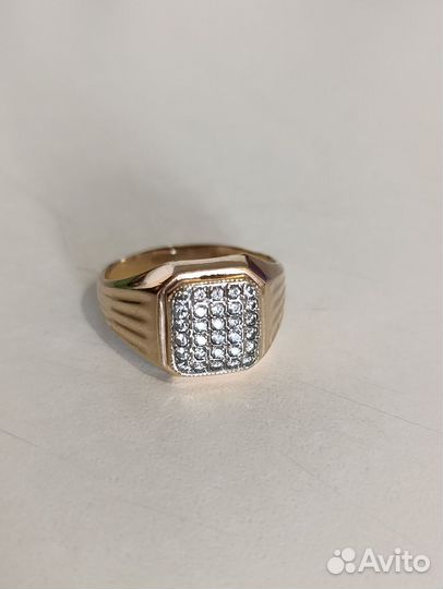 Мужская золотая печатка