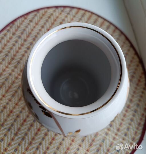 Фарфоровая винтажная ваза Дулево Пейзаж